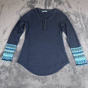 Maurice’s Women’s Size XL Waffle Knit Thermal Henley Pullover Long Sleeve Shirt